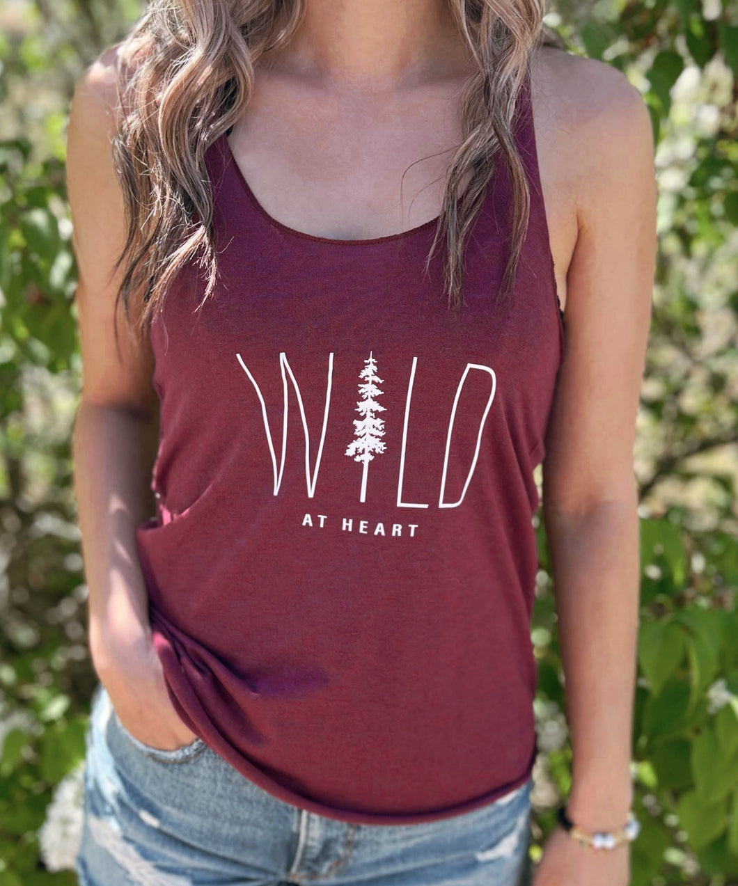 Wild At Heart Tri-Blend Racer Back Tank
