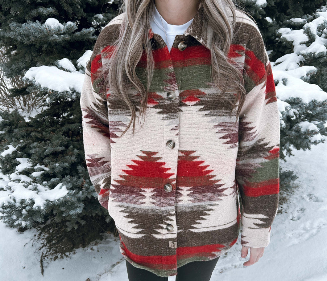 Geometric Aztec Shacket