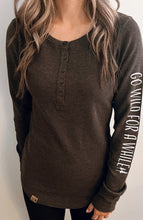 Load image into Gallery viewer, Vintage Waffle Henley
