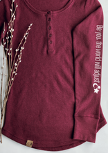 Load image into Gallery viewer, Vintage Waffle Henley
