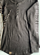 Load image into Gallery viewer, Vintage Waffle Henley
