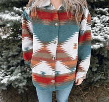 Load image into Gallery viewer, Geometric Aztec Shacket
